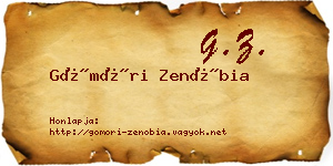 Gömöri Zenóbia névjegykártya
